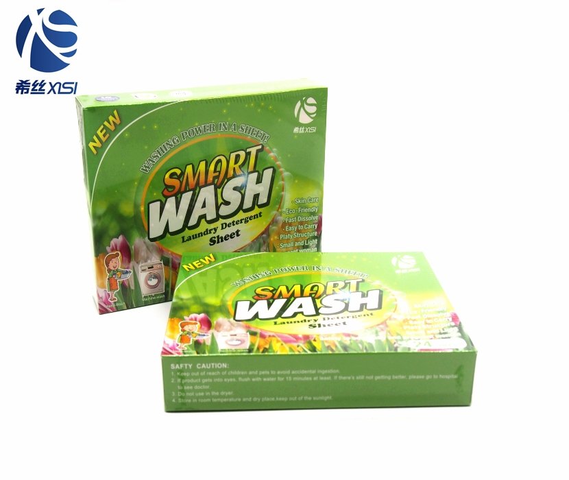 Eco-Friendly condensed laundry clean detergent sheets